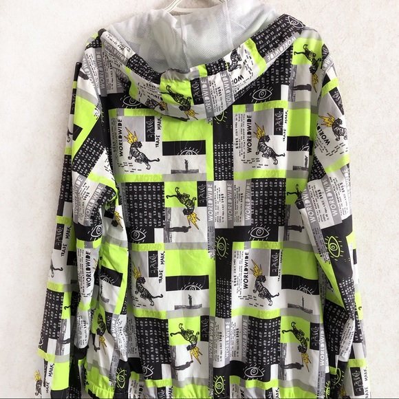 Bold print hooded windbreaker. Save 25% when you buy two or more items. - Picture 2 of 6